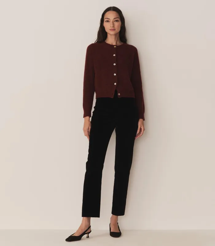 DEN Petra Cardigan Bordeaux Women Knitwear DEN Petra Cardigan Bordeaux Women Knitwear