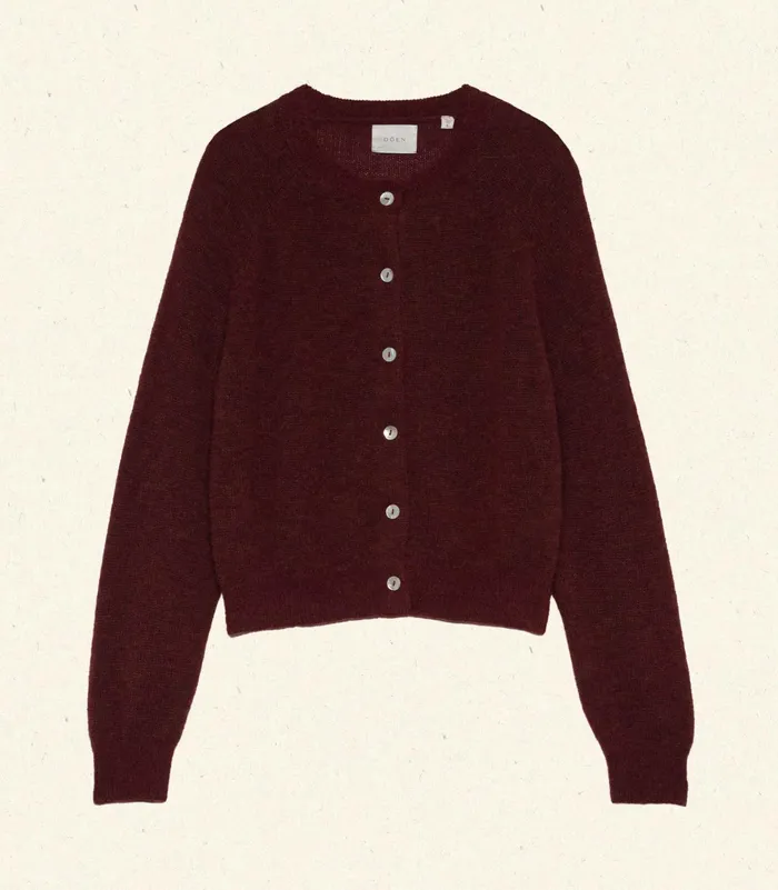 DEN Petra Cardigan Bordeaux Women Knitwear DEN Petra Cardigan Bordeaux Women Knitwear