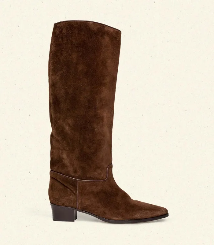 DEN Riviera Boot Dark Chocolate Suede Women Shoes DEN Riviera Boot Dark Chocolate Suede Women Shoes
