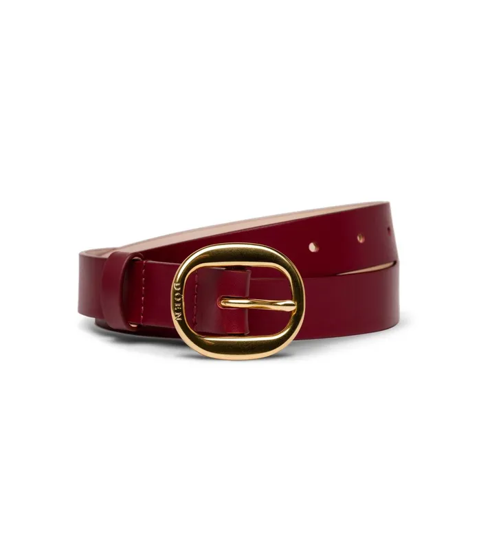 DEN Wyatt Belt Malaga Box Calf Women Belts Hats and Gloves