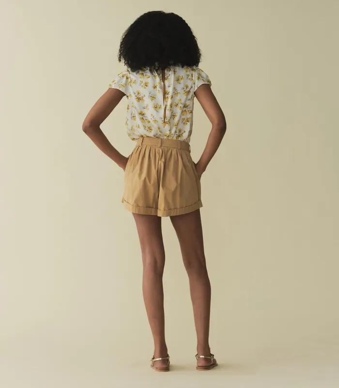 DEN Yvie Top Gold Frolicking Floral Women Tops DEN Yvie Top Gold Frolicking Floral Women Tops
