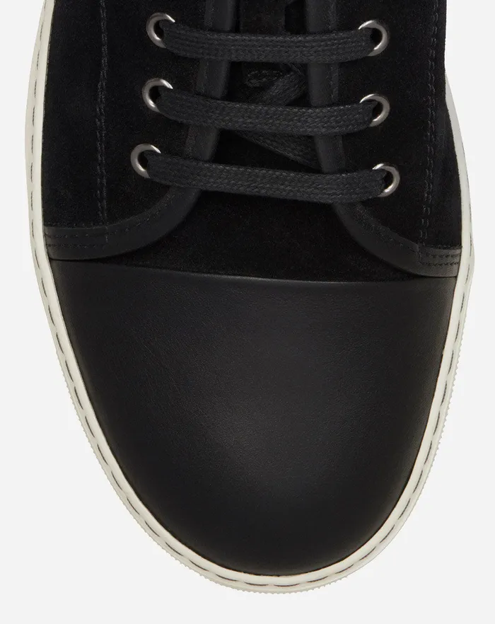 Dbb1 Leather And Suede Sneakers Black Men Lanvin Sneakers