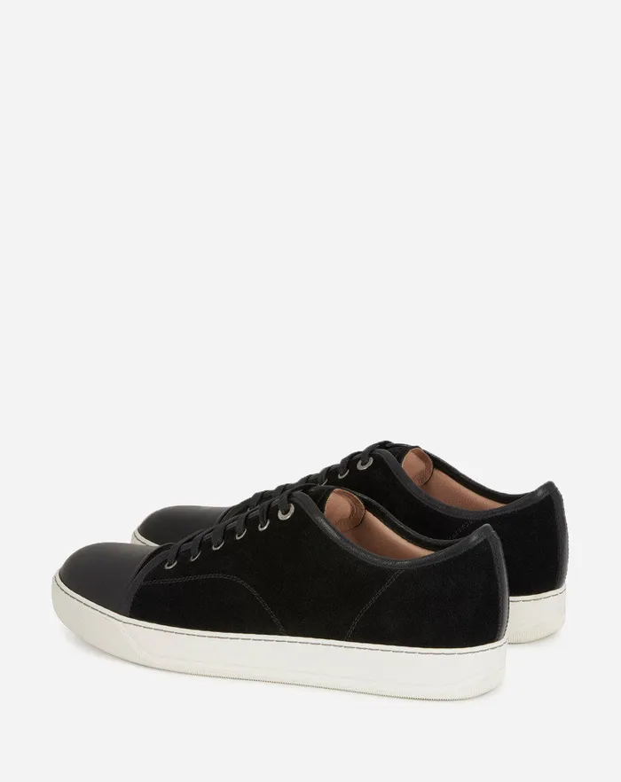Dbb1 Leather And Suede Sneakers Black Men Lanvin Sneakers
