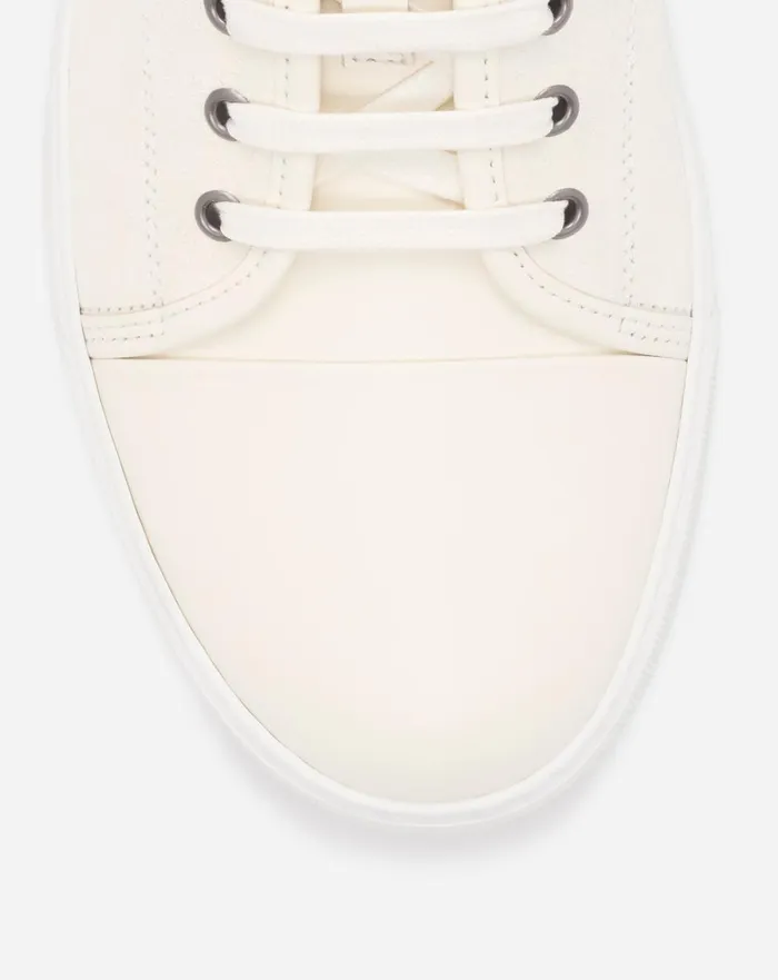 Dbb1 Leather And Suede Sneakers Cream Men Lanvin Sneakers