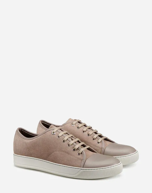 Dbb1 Suede And Leather Sneakers Beige Men Lanvin Sneakers