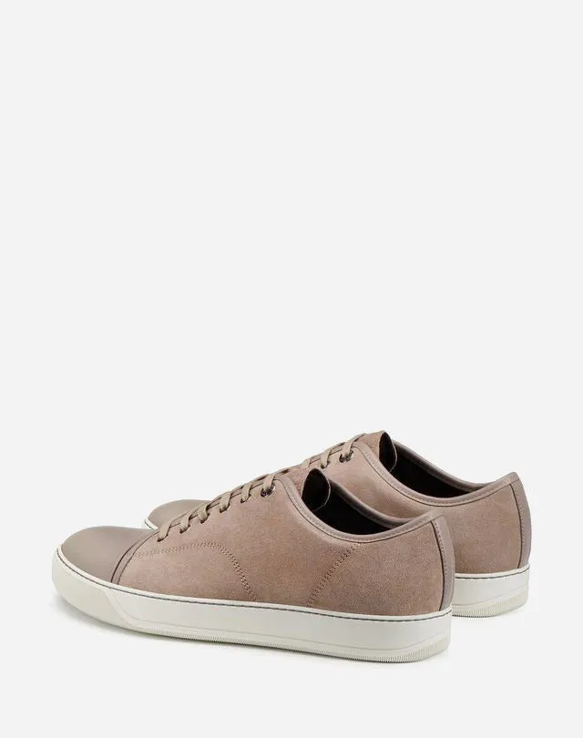 Dbb1 Suede And Leather Sneakers Beige Men Lanvin Sneakers