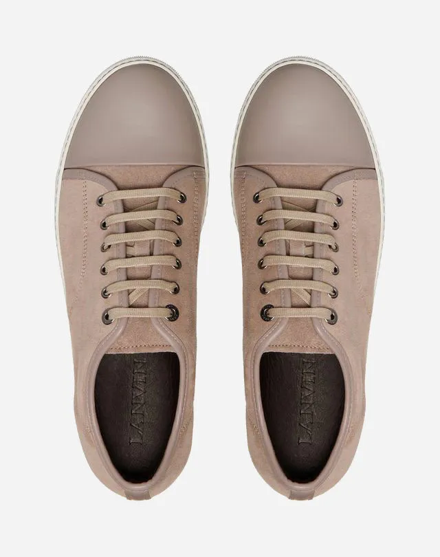 Dbb1 Suede And Leather Sneakers Beige Men Lanvin Sneakers