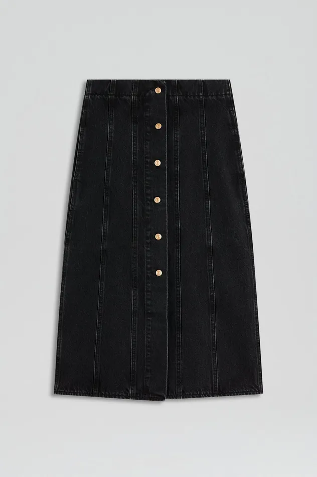 DENIM PENCIL SKIRT WASHEDBLACKG Skirts Scanlan Theodore Women