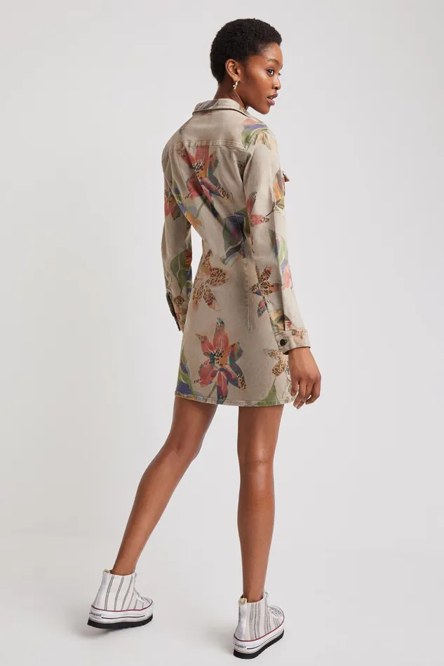 Desigual Camoflower Tshirt Dress Women Dresses