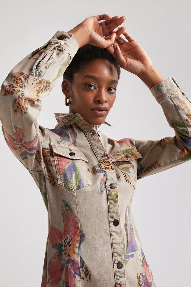 Desigual Camoflower Tshirt Dress Women Dresses