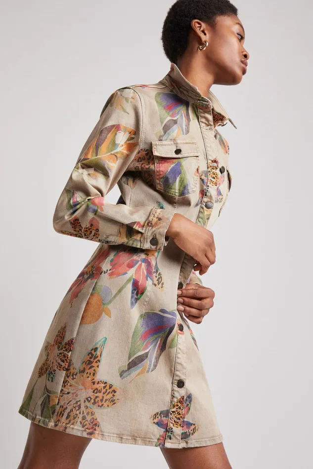 Desigual Camoflower Tshirt Dress Women Dresses