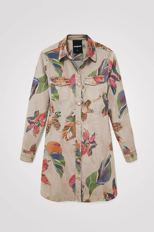 Desigual Camoflower Tshirt Dress Women Dresses
