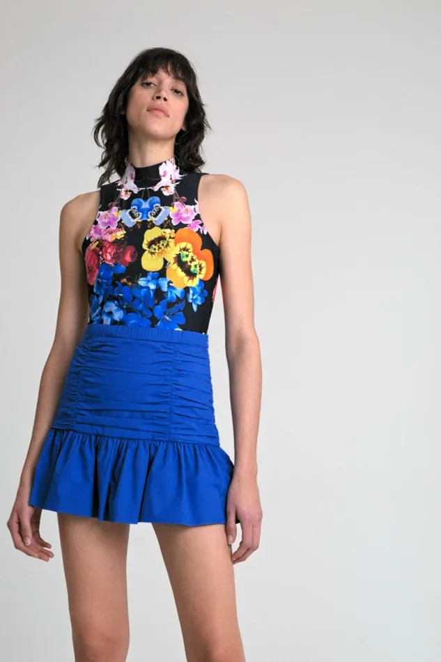 Desigual Draped Flounce Mini Skirt Women Skirts and Shorts