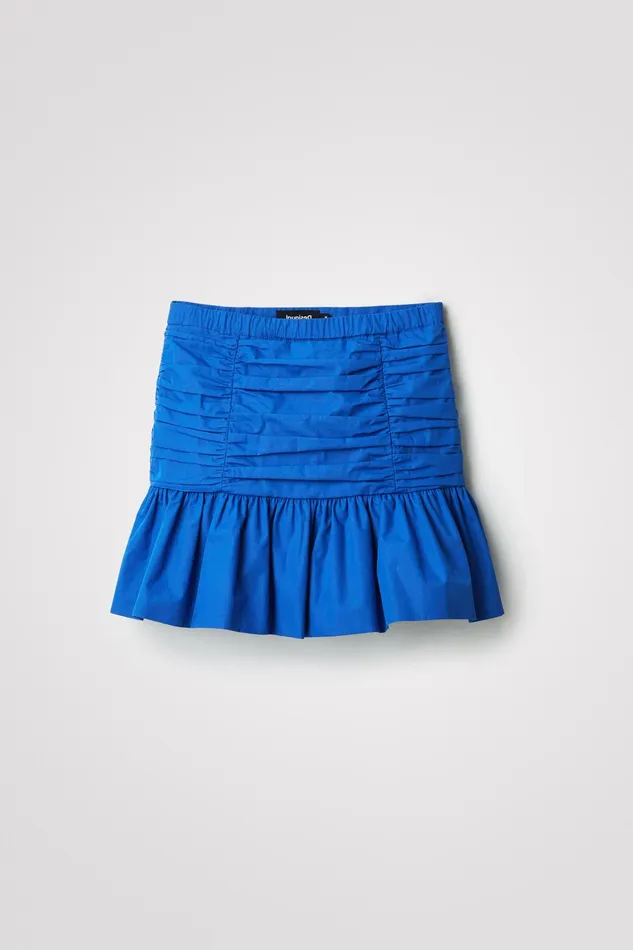 Desigual Draped Flounce Mini Skirt Women Skirts and Shorts