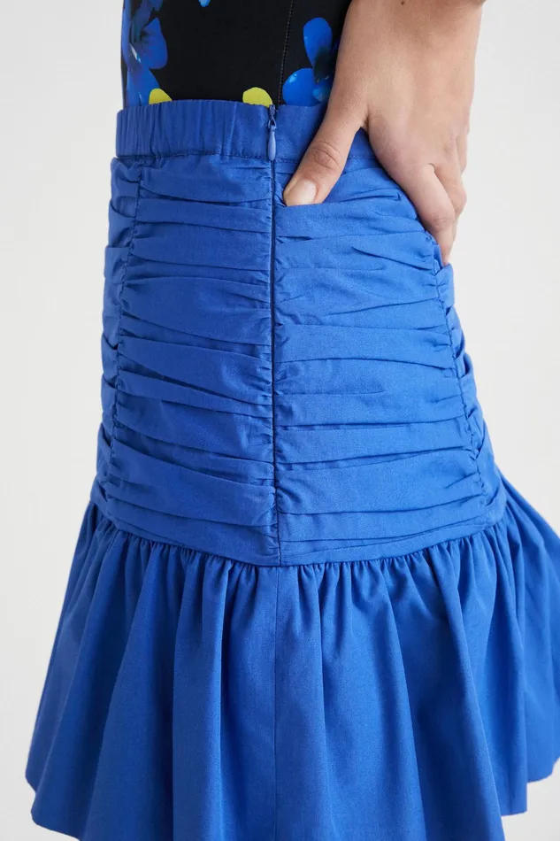Desigual Draped Flounce Mini Skirt Women Skirts and Shorts