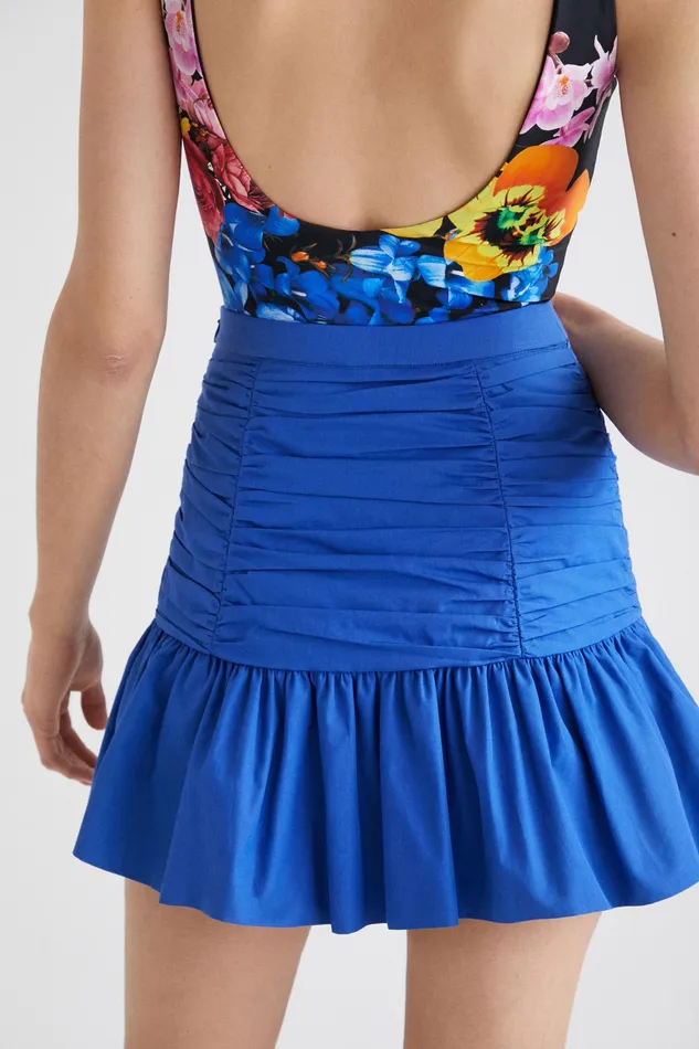 Desigual Draped Flounce Mini Skirt Women Skirts and Shorts