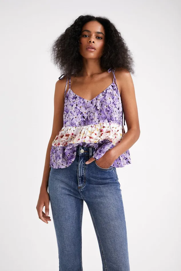 Desigual Flared Cropped Jeans Women Jeans