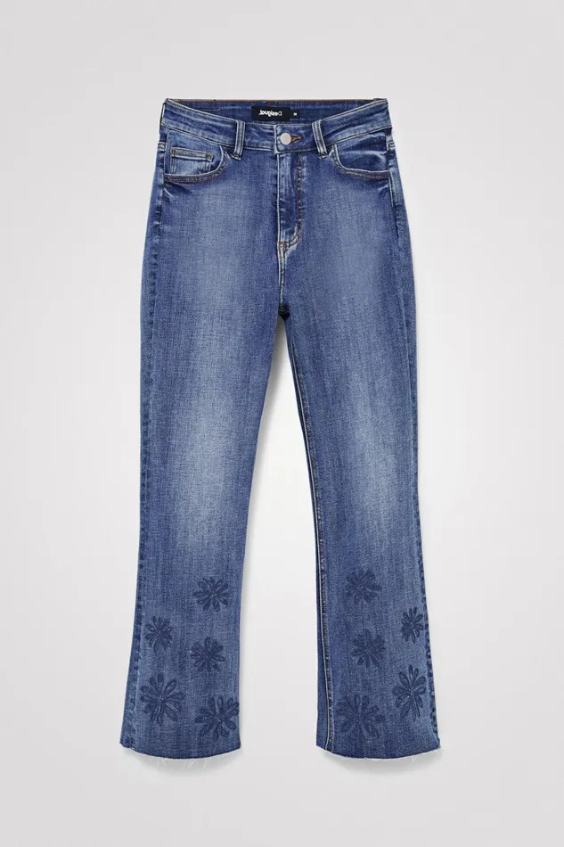 Desigual Flared Cropped Jeans Women Jeans