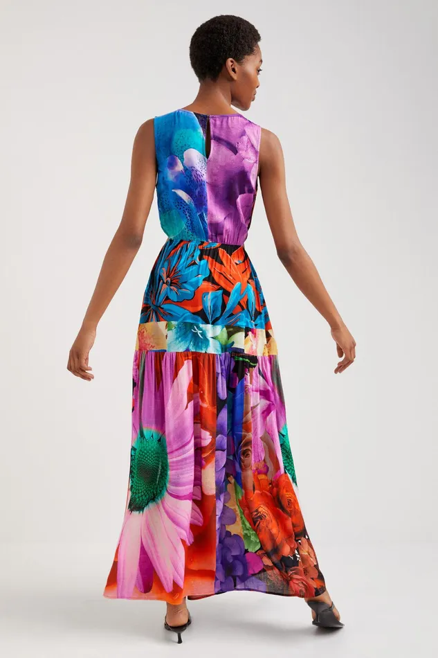 Desigual Floral Cutout Dress Women Dresses