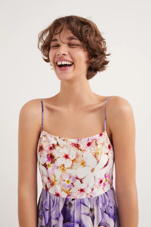 Desigual Floral Print Dress Women Dresses