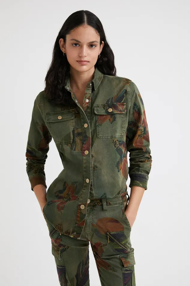 Desigual Floral Shirt Women Tops and Shirts