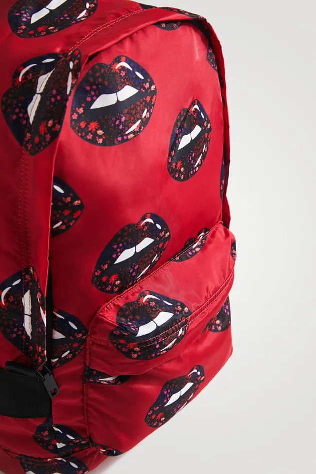 Desigual Foldable Lips Backpack Women Backpacks