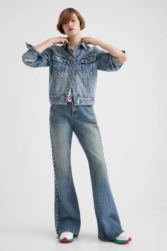 Desigual Johnson Hartig Studded Denim Jacket Women Jackets