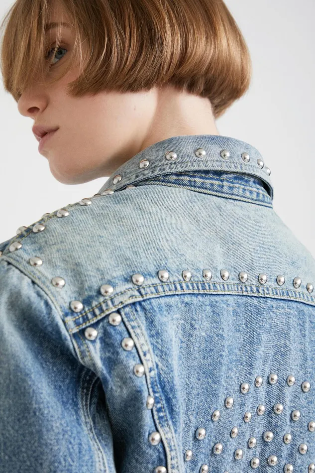 Desigual Johnson Hartig Studded Denim Jacket Women Jackets