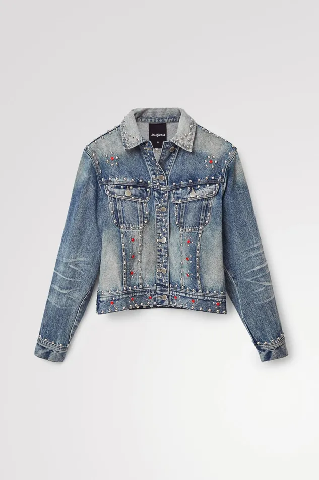 Desigual Johnson Hartig Studded Denim Jacket Women Jackets