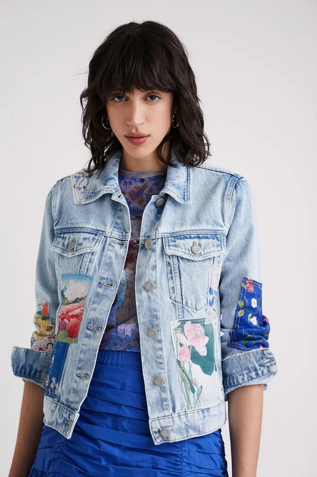 Desigual Landscape Denim Jacket Women Jackets