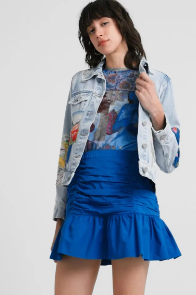 Desigual Landscape Denim Jacket Women Jackets