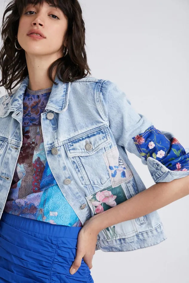 Desigual Landscape Denim Jacket Women Jackets