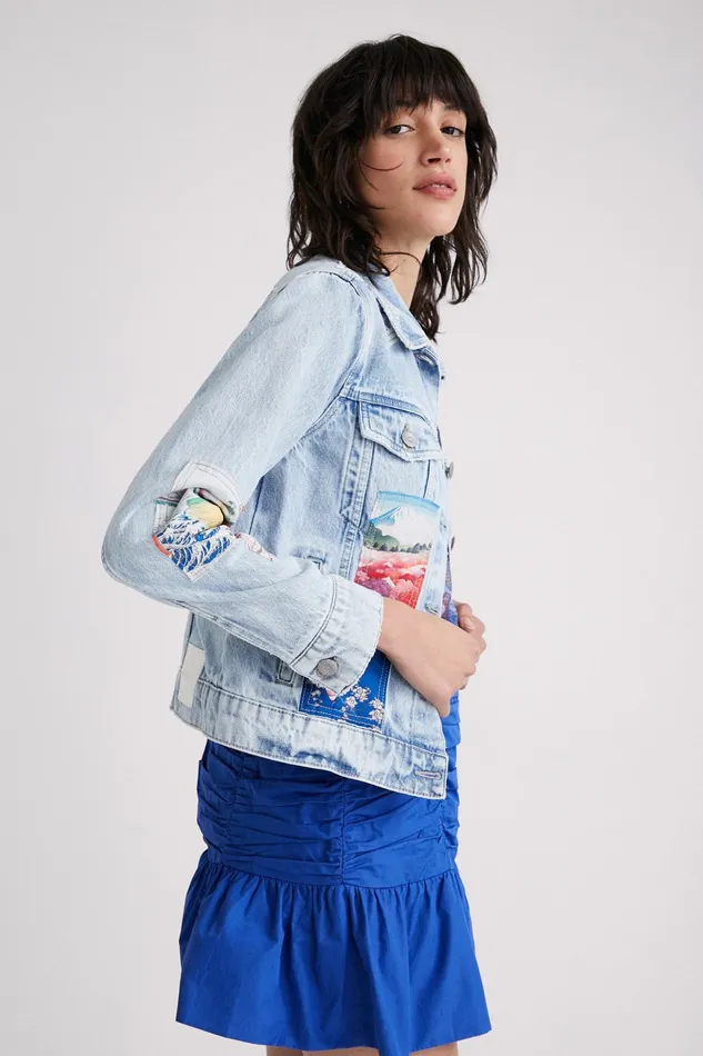 Desigual Landscape Denim Jacket Women Jackets