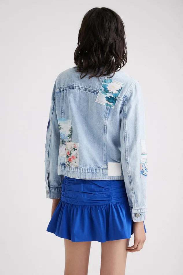 Desigual Landscape Denim Jacket Women Jackets