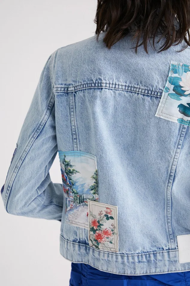 Desigual Landscape Denim Jacket Women Jackets