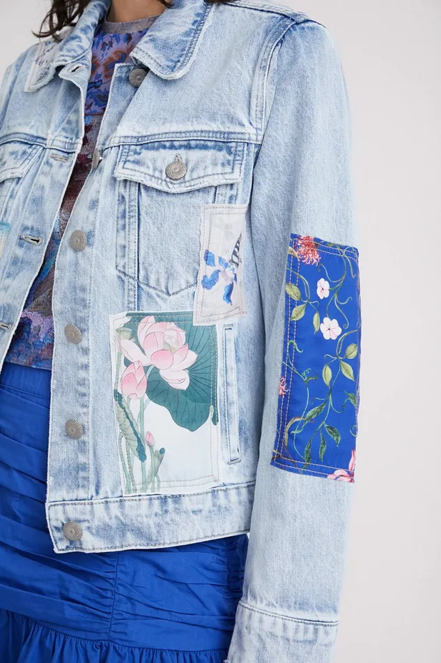 Desigual Landscape Denim Jacket Women Jackets