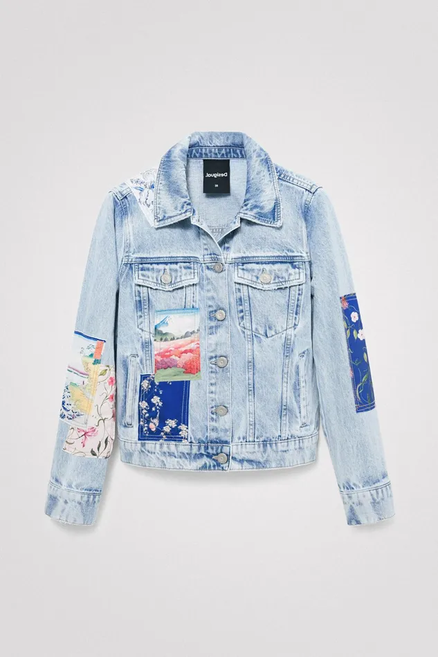 Desigual Landscape Denim Jacket Women Jackets