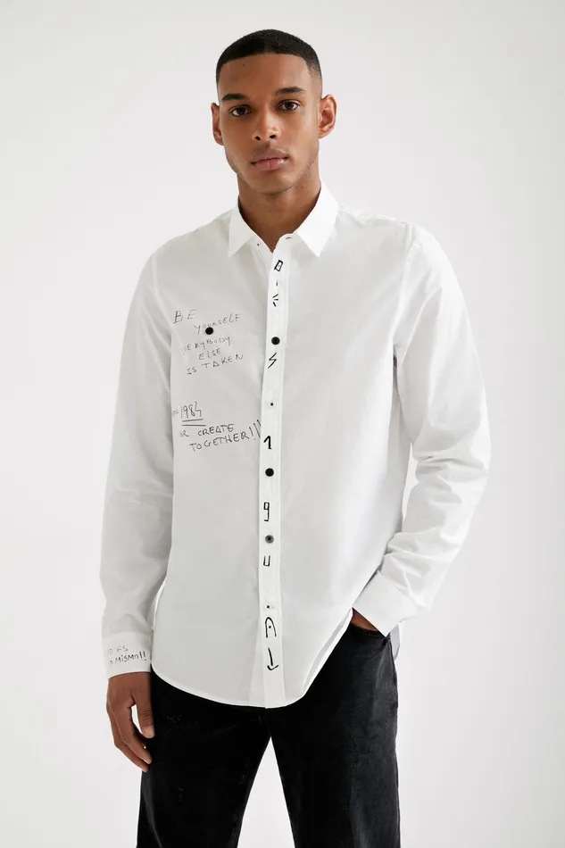 Desigual Longsleeve Symbol Shirt Mens Shirts