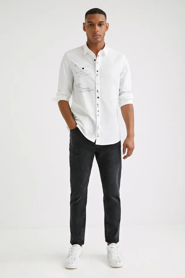 Desigual Longsleeve Symbol Shirt Mens Shirts