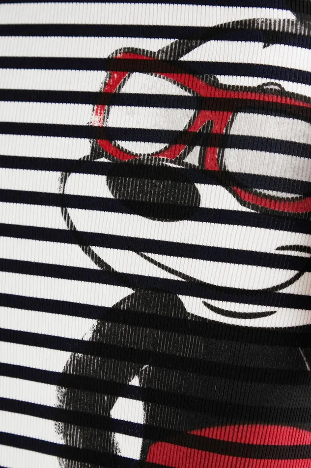 Desigual Mickey Mouse Stripe Dress Women Dresses