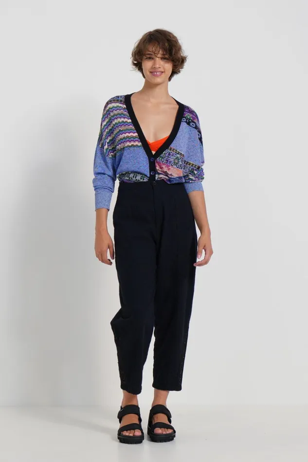Desigual Rustic Baggy Trousers Women Pants and Leggings