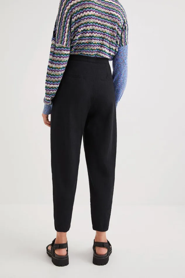 Desigual Rustic Baggy Trousers Women Pants and Leggings