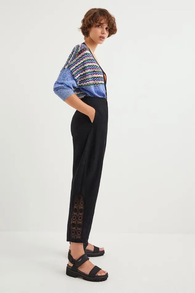 Desigual Rustic Baggy Trousers Women Pants and Leggings