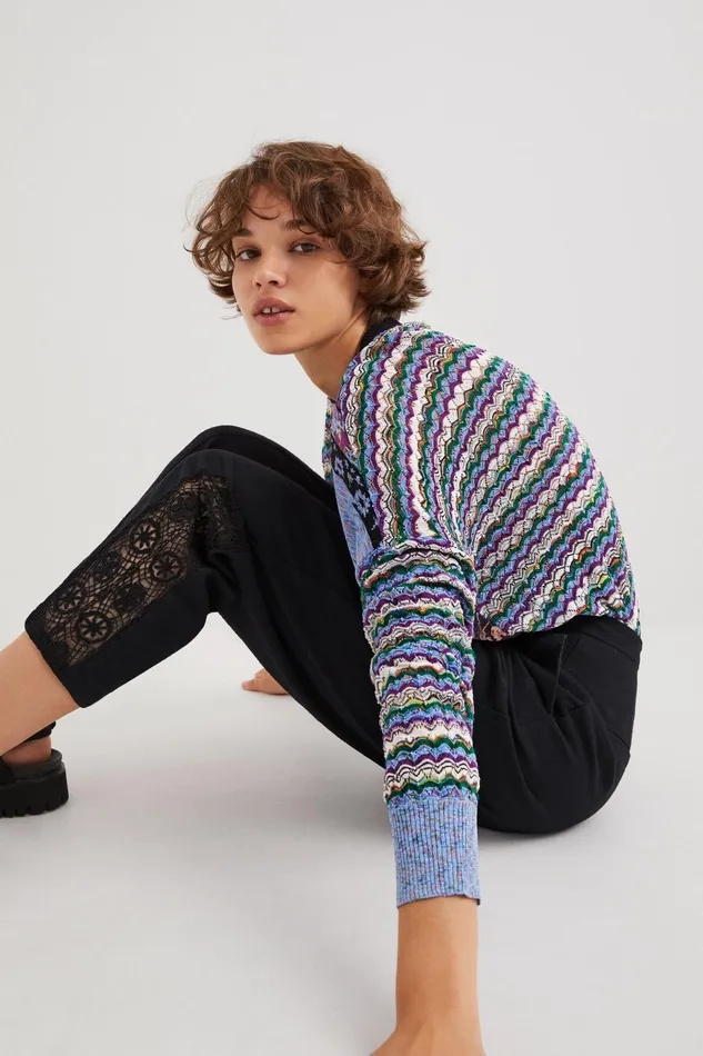 Desigual Rustic Baggy Trousers Women Pants and Leggings