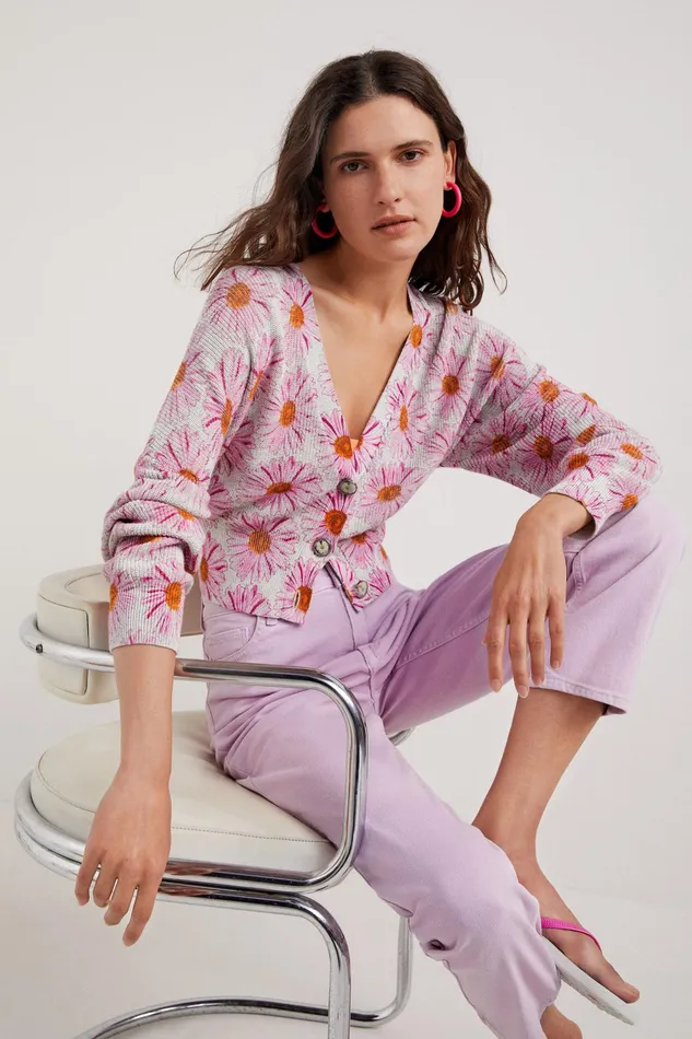 Desigual Short Daisy Cardigan Women Sweaters