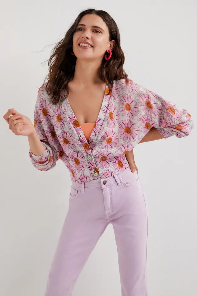 Desigual Short Daisy Cardigan Women Sweaters