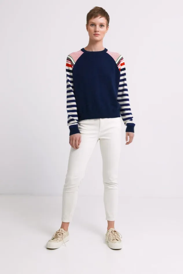 Desigual Stripy Sleeved Jumper Women Sweaters