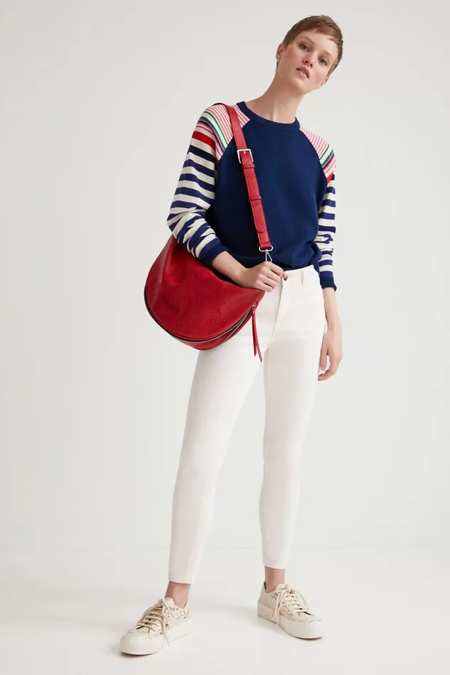 Desigual Stripy Sleeved Jumper Women Sweaters