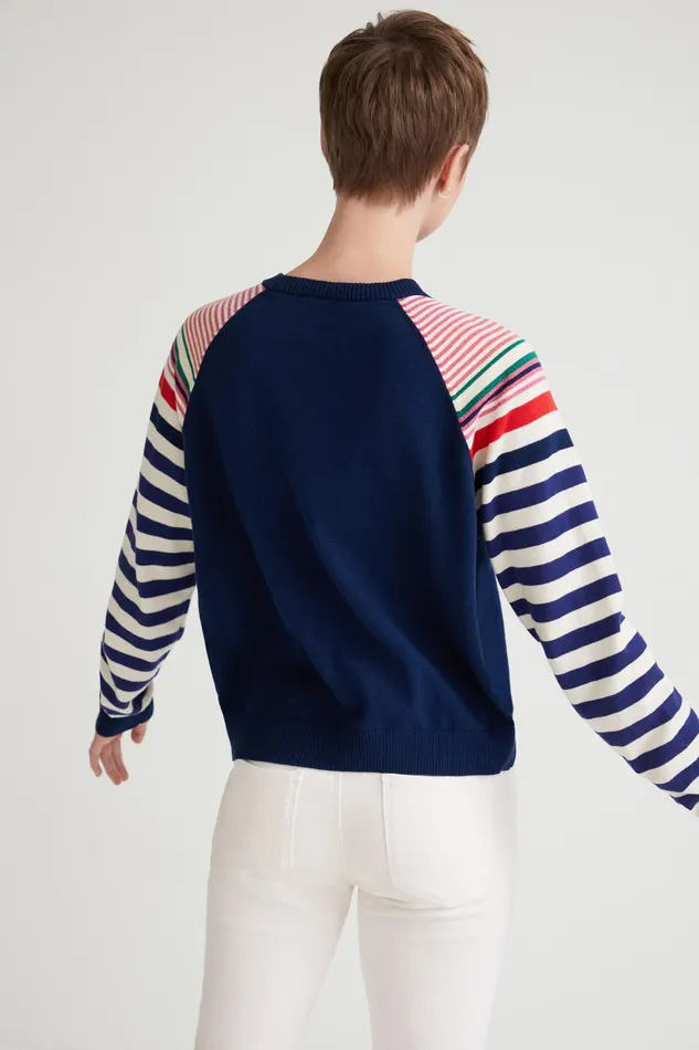 Desigual Stripy Sleeved Jumper Women Sweaters
