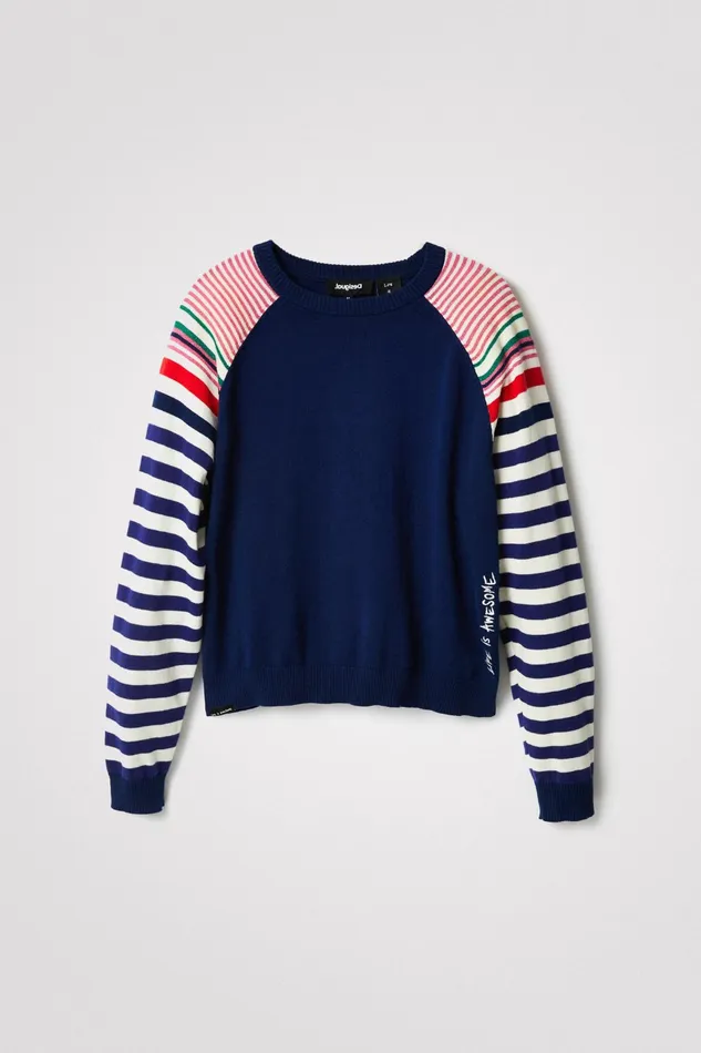 Desigual Stripy Sleeved Jumper Women Sweaters